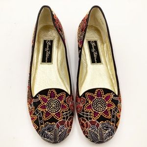 {Beverly Feldman} Piccadilly Embroidered Flats